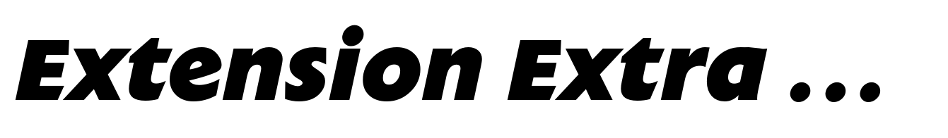 Extension Extra Bold Italic